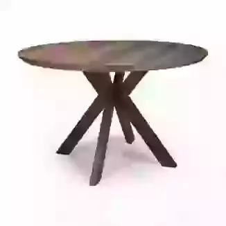 Wood Effect Heat & Scratch Resistant Round Fixed or Extending Dining Table